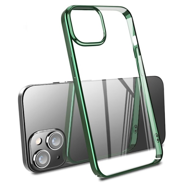 X-LEVEL Mobilskal till iPhone 15 Electroplating Hård PC - Grön