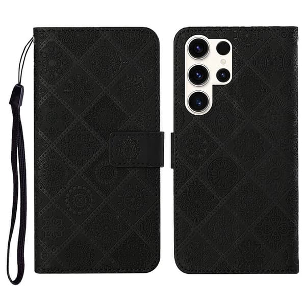 Plånboksfodral för Samsung Galaxy S26 Ultra Konstläder - Svart