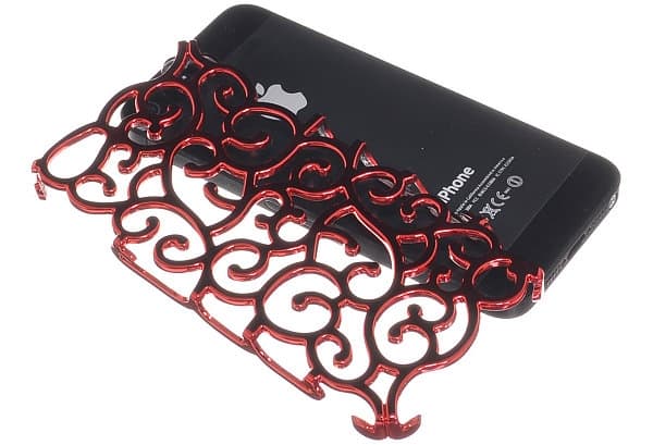 Mønstret Bagsidecover til Apple iPhone 5/5S/SE (Rød) Red