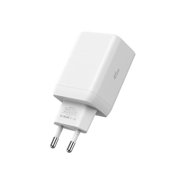 Tech-Protect NC45W-GAN 2-Port Snabbladdare PD 45W - Vit Vit