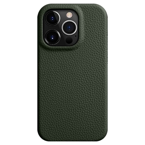 MELKCO Mobilskal till iPhone 15 Pro Max Magnetisk Äkta Läder + PC - Grön