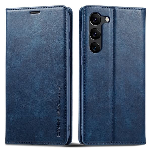 LC.IMEEKE Samsung Galaxy S23+ Plånboksfodral Konstläder - Blå