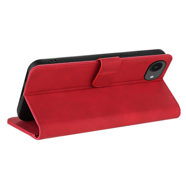 AZNS iPhone 16e Plånboksfodral Konstläder - Röd