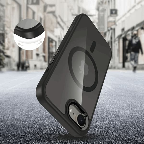 Tech-Protect Mobilskal till iPhone 16e Magsafe Magmat - Svart/Clear Svart