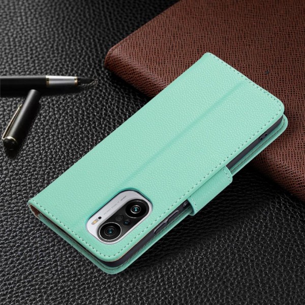 Litchi Wallet Case til Xiaomi Mi 11i / Poco F3 - Turkis