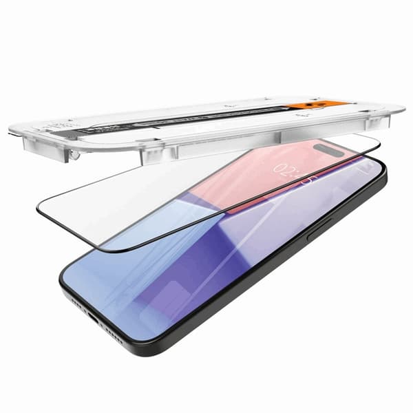 Spigen [2-Pack] iPhone 15 Pro Max Härdat Glas Skärmskydd 'EZ' Fit Transparent