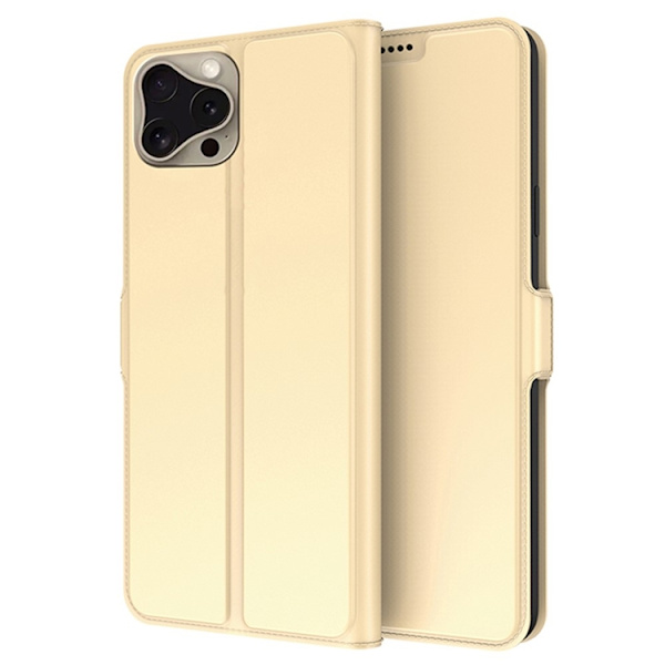 iPhone 16 Pro Plånboksfodral Shockproof - Guld Guld