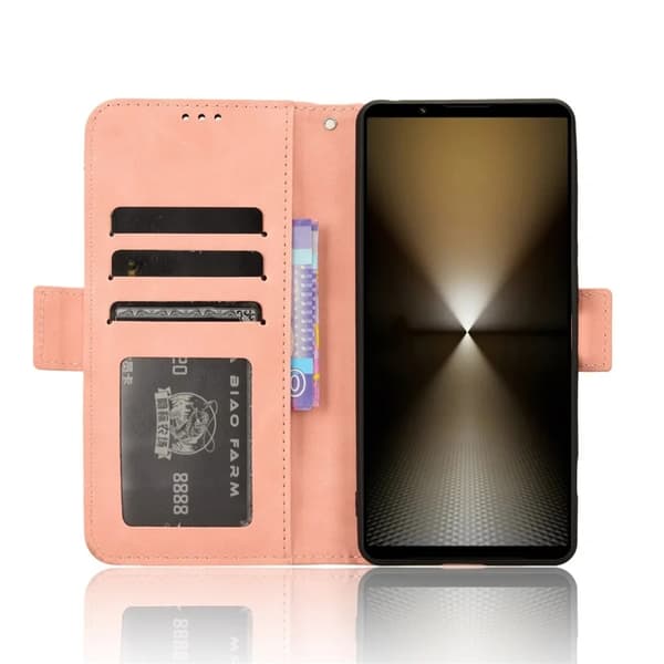Sony Xperia 1 VI Plånboksfodral Konstläder - Rosa Rosa