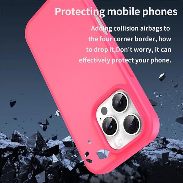 Mobilskal till iPhone 16 Pro Max Skin Touch Matte - Rosa Ros