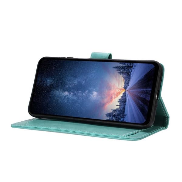 Samsung Galaxy S26 Pro Plånboksfodral Konstläder Folio Ställ - Grön