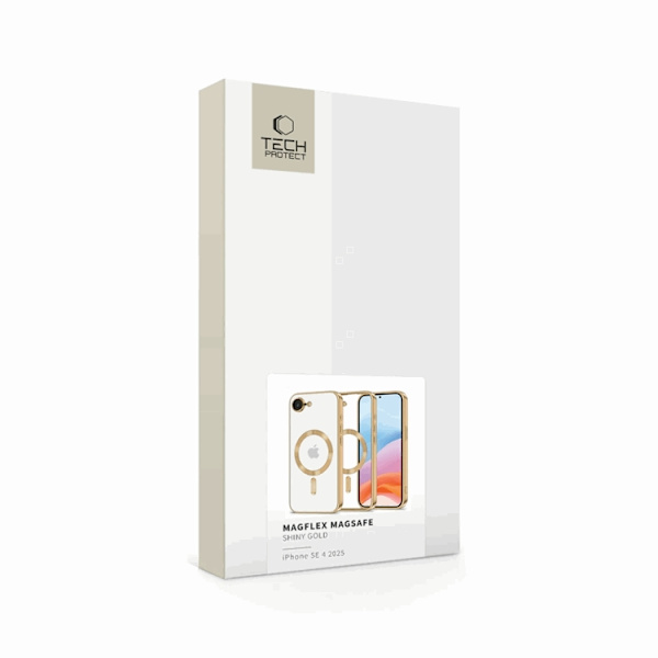 Tech-Protect Mobilskal till iPhone 16e Magsafe Magflex - Shiny Guld Guld