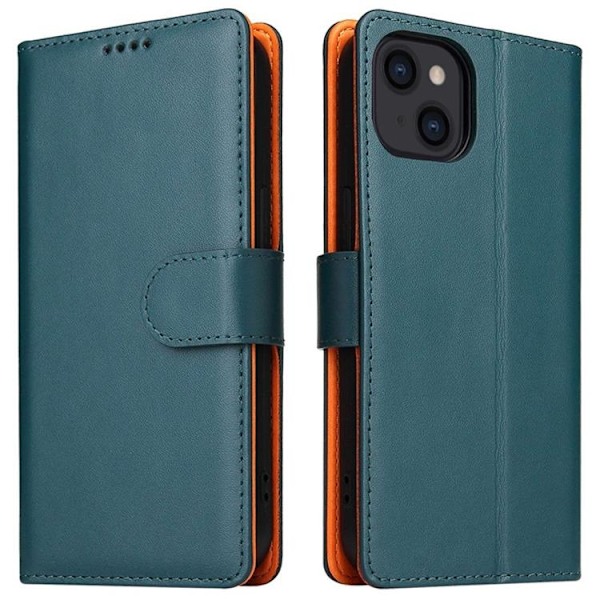 iPhone 14 Pro Max Plånboksfodral Dual Flip - Grön
