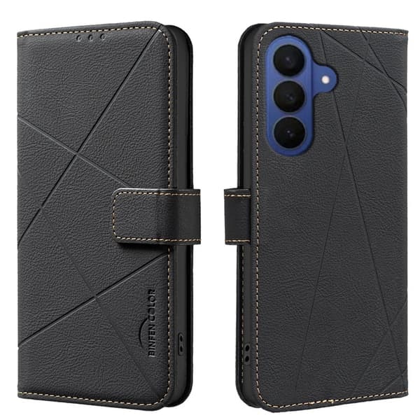 BINFEN Samsung Galaxy S26+ Plånboksfodral Konstläder RFID - Svart
