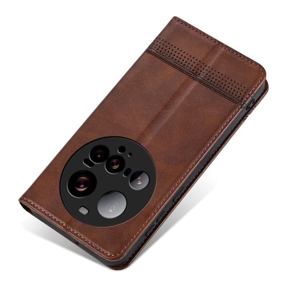 AZNS Xiaomi 15 Ultra Plånboksfodral Konstläder - Brun