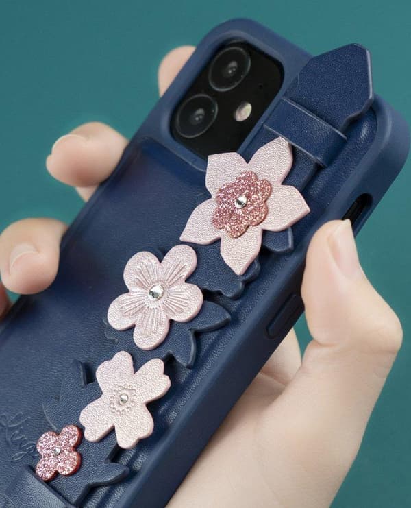 Kingxbar Sweet Swarovski Crystals iPhone 12 Pro Max - Blå Blå