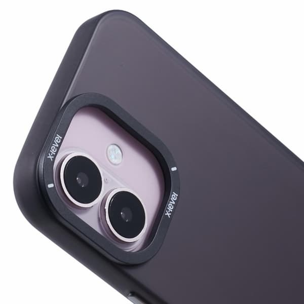 X-LEVEL Mobilskal till iPhone 16 Matt Finish PC + TPU - Svart