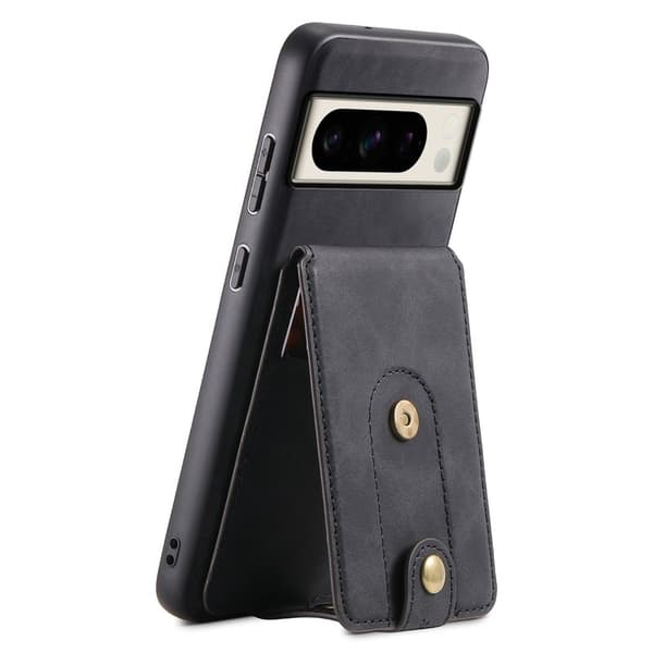 DENIOR D14 Google Pixel 8 Pro Magnetfodral Kortväska PC+TPU Svart