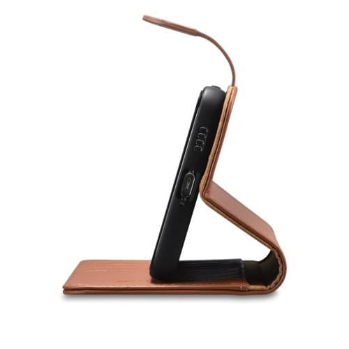 iCarer Haitang Ægte Læder Etui Galaxy S22 Plus - Brun Brown