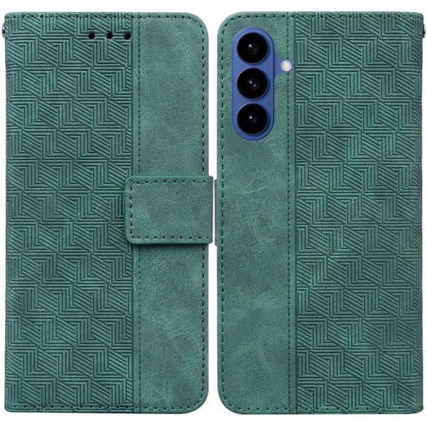 Plånboksfodral för Samsung Galaxy S26 Plus Konstläder med handledsrem - Grön