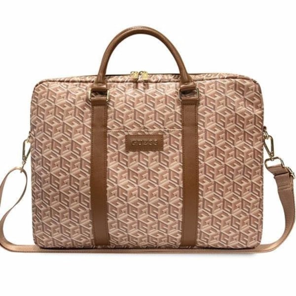 Guess Datorfodral 16'' GCube Stripes - Brun
