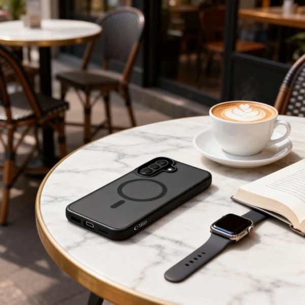 Tech-Protect Mobilskal För Galaxy A36 Magsafe Magmat - Matte Svart Svart
