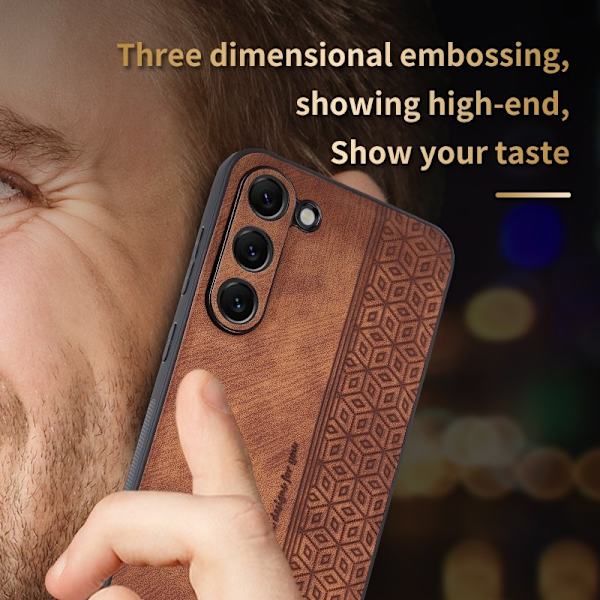 AZNS Samsung Galaxy S23 Plånboksfodral Konstläder - Brun