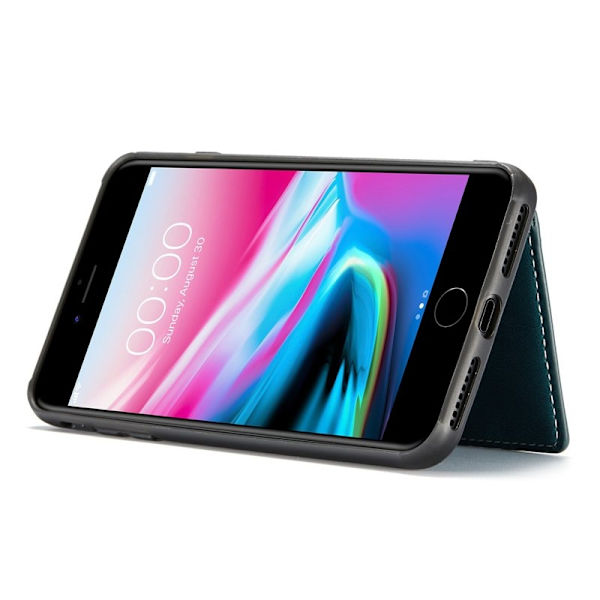 JEEHOOD iPhone 7 Plus/8 Plus Plånboksfodral Konstläder TPU Grön