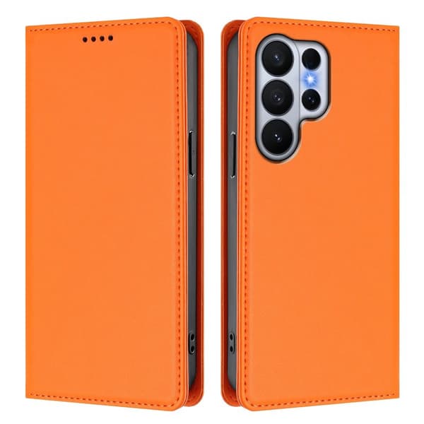 Plånboksfodral för Samsung Galaxy S26 Ultra Konstläder RFID - Orange