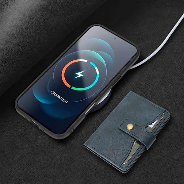 Mobilskal till iPhone Air MagSafe Detachable Korthållare Blå
