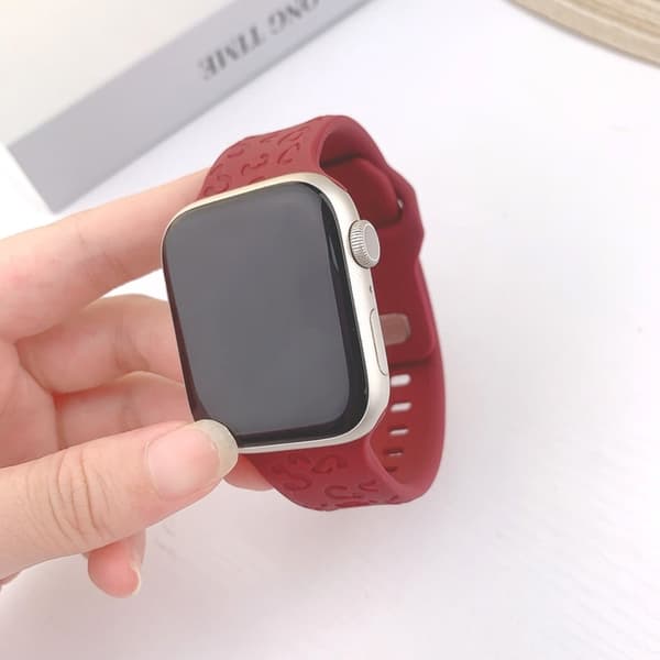 Apple Watch (38/40/41mm) Armband Leopard Texture - Röd Röd