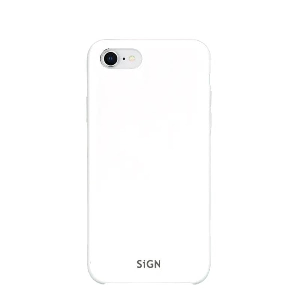 Sign iPhone 7/8/SE (2020/2022) Shell Liquid Silicone - valkoinen