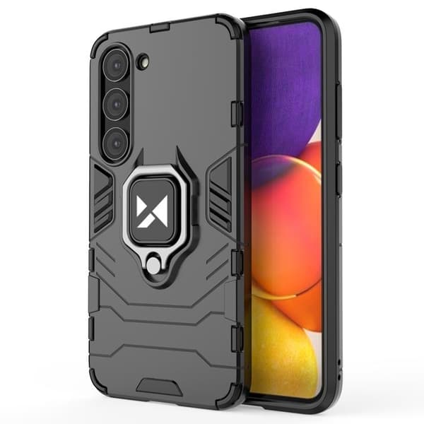 Wozinsky Galaxy S23 Plus Renkaanpidike Puhelimen Kuori - Musta Svart