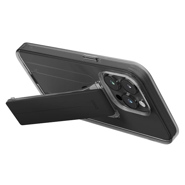 UNIQ Mobilskal till iPhone 15 Pro Max MagSafe Heldro Mount Stand - Rökånga