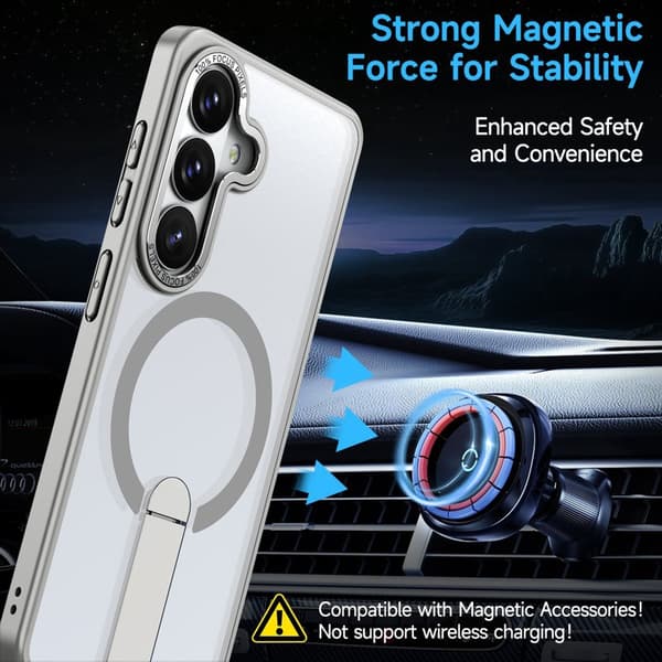 Mobilskal för Samsung Galaxy S26 Plus Magnetiskt Kickstand TPU - Titangrå