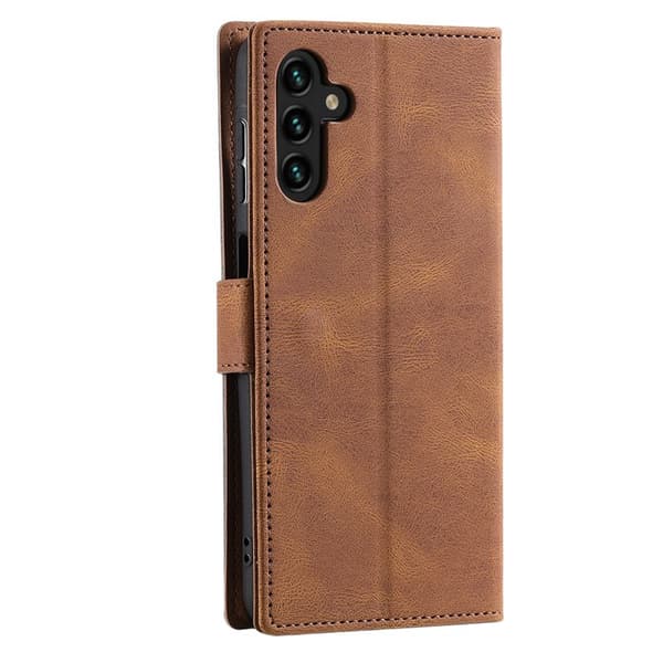Plånboksfodral för Samsung Galaxy S26 Konstläder med handledsrem - Brun