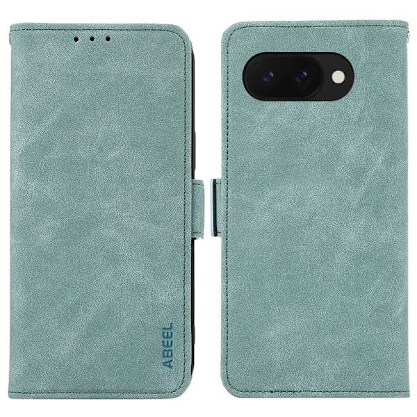 ABEEL Google Pixel 9a Plånboksfodral Konstläder Folio Ställ Blå