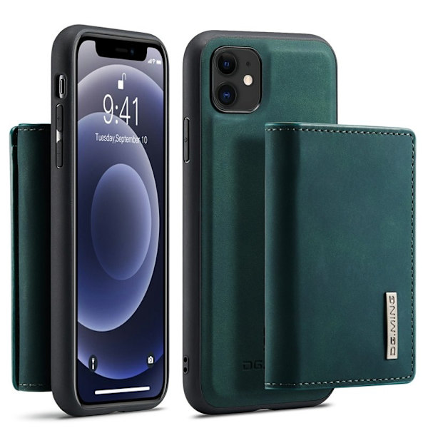 DG.MING Konstläder Plånboksfodral med Kickstand för iPhone 11 - Grön