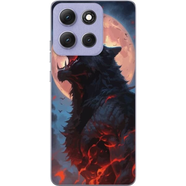 Telefontaske til Motorola Moto G86 Power med Howling Wolf