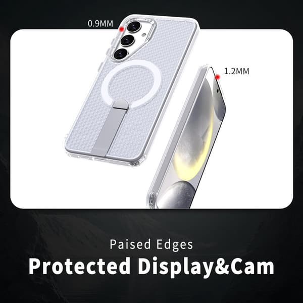 Mobilskal för Samsung Galaxy S26 Plus Magnetiskt Kickstand TPU PC - Transparent