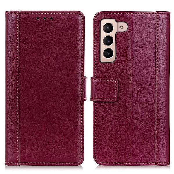 KHAZNEH Galaxy S23 Plus Plånboksfodral Stand Flip PU Läder - Röd