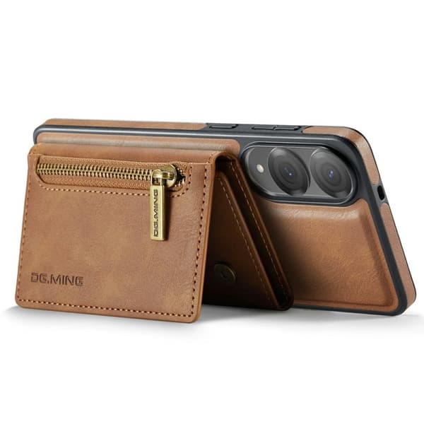 DG.MING M5 Series Mobilskal till Samsung Galaxy S25 Edge Konstläder Brun