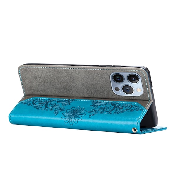 Fjärilar iPhone 12 Pro Max Plånboksfodral - Blå