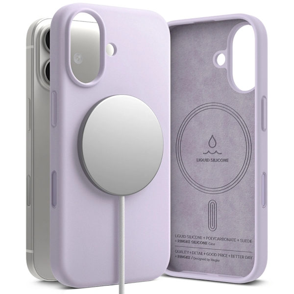 Tech-Protect iPhone 17 Magsafe Magnetisk Silikone Telefontaske - Lys Lilla Lila