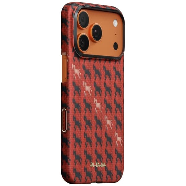 PITAKA Mobilskal För iPhone 17 Pro Max Magsafe Edge Happiness Rides In Orange