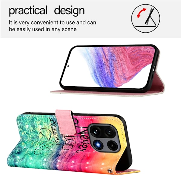 OnePlus 15 Konstläder Plånboksfodral Pattern Printing Grön