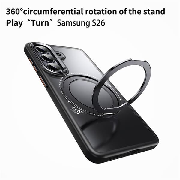 Mobilskal för Samsung Galaxy S26 Plus Magnetiskt TPU + Akryl Kickstand - Silver
