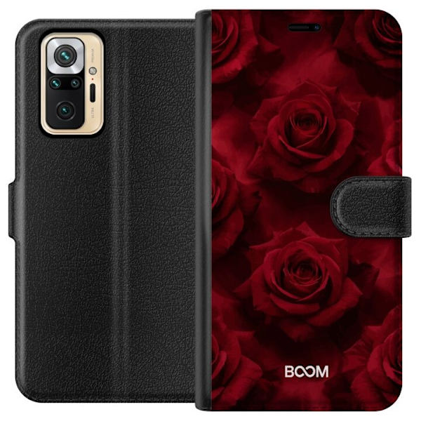 Plånboksfodral till Xiaomi Redmi Note 10 Pro med Crimson Rose