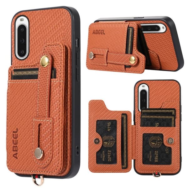 ABEEL Style 01 Kickstand Fodral Sony Xperia 10 V Brun