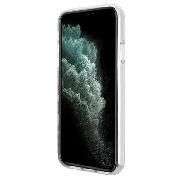 Guess iPhone 11 Magsafe Skal 4G Print + Trådløs Oplader - Sort Black