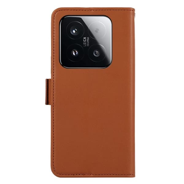 ABEEL Mobilskal till Xiaomi 15T Konstläder med RFID-Skydd - Brun